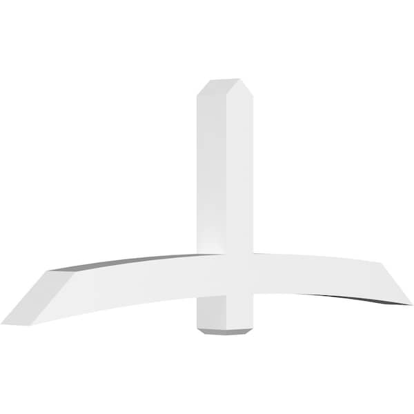 Ekena Millwork Bellingham Architectural Grade PVC Gable Bracket, 84"W x 35"H x 6"D x 6"F, 10/12 Pitch GBP084X35X0606BEL00 - main